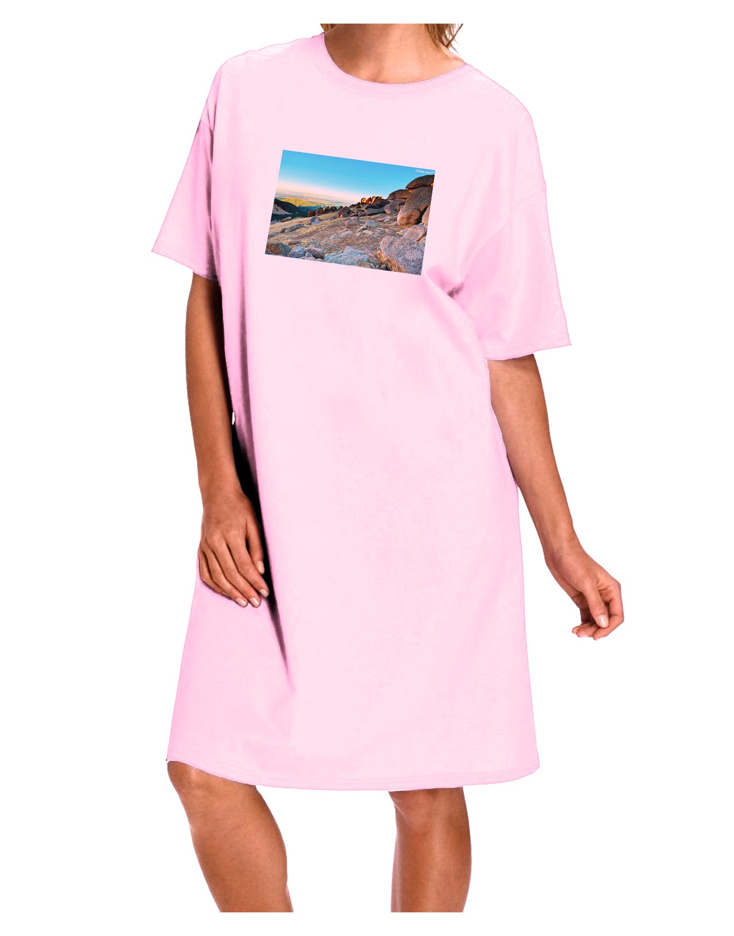 CO Rockies View Adult Wear Around Night Shirt and Dress-Night Shirt-TooLoud-Pink-One-Size-Fits-Most-Davson Sales