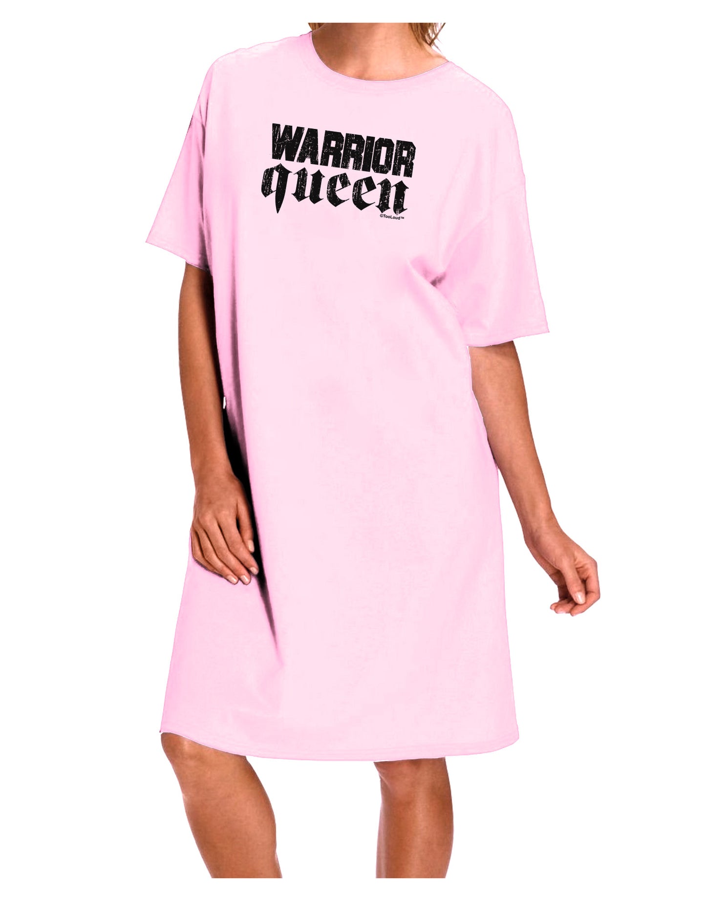 Warrior Queen Script Adult Wear Around Night Shirt and Dress-Night Shirt-TooLoud-Pink-One-Size-Fits-Most-Davson Sales
