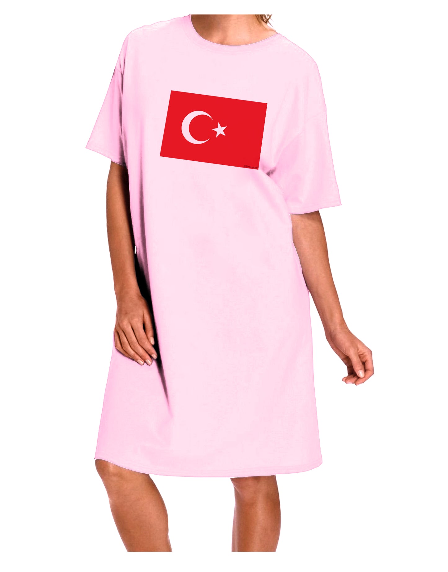 Turkey Flag Adult Wear Around Night Shirt and Dress by TooLoud-Night Shirt-TooLoud-Pink-One-Size-Fits-Most-Davson Sales