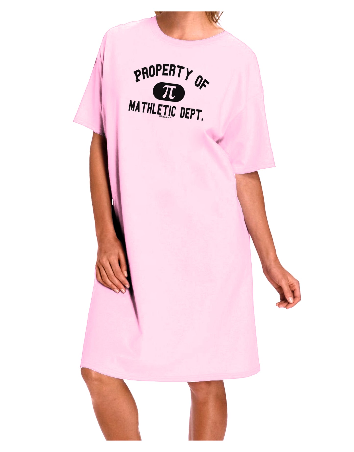 Mathletic Department Adult Wear Around Night Shirt and Dress by TooLoud-Night Shirt-TooLoud-Pink-One-Size-Fits-Most-Davson Sales