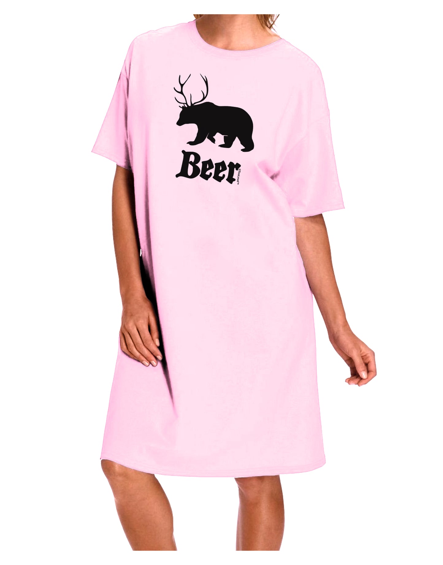 Beer Animal Adult Wear Around Night Shirt and Dress-Night Shirt-TooLoud-Pink-One-Size-Fits-Most-Davson Sales