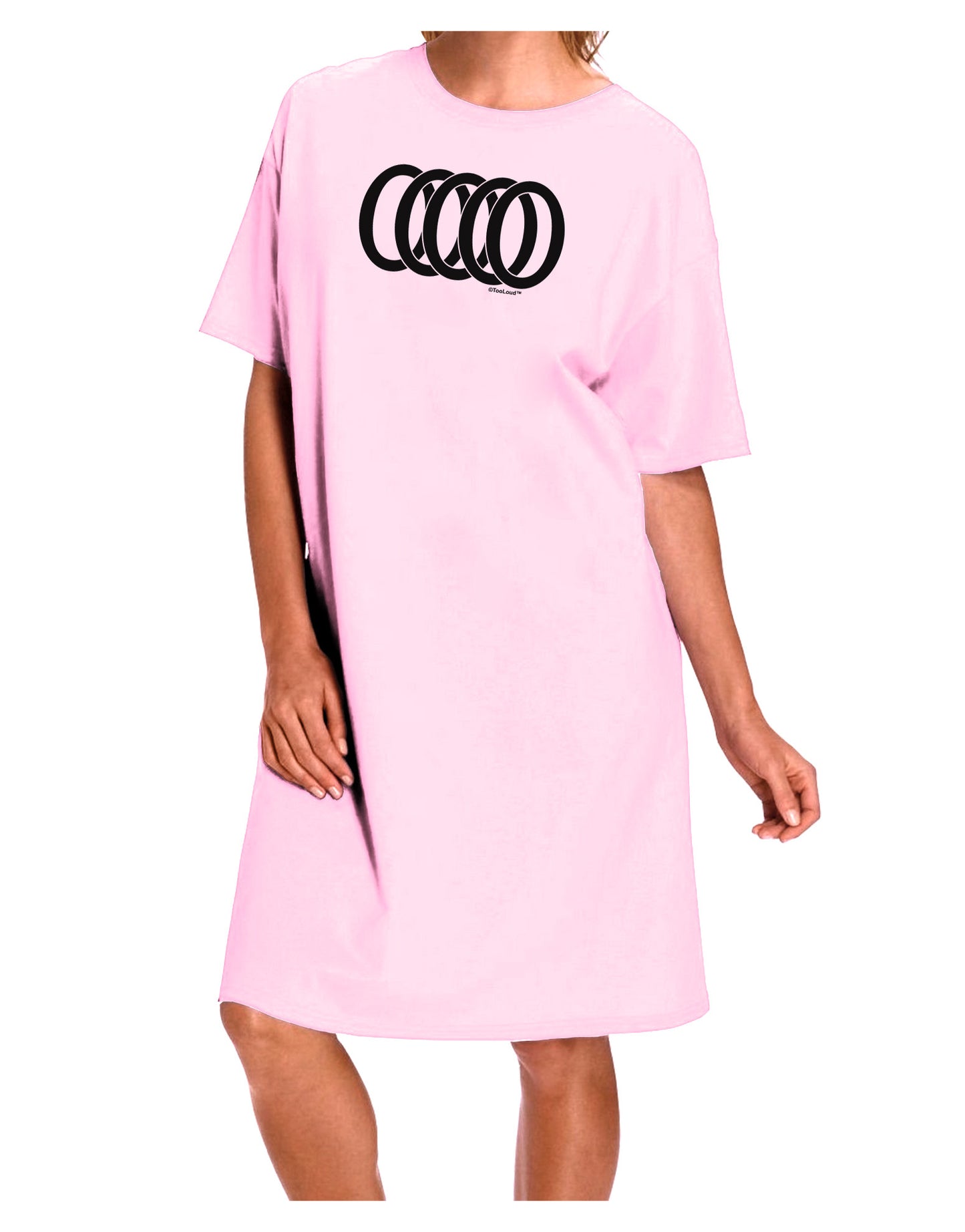 Five Golden Rings Adult Wear Around Night Shirt and Dress-Night Shirt-TooLoud-Pink-One-Size-Fits-Most-Davson Sales