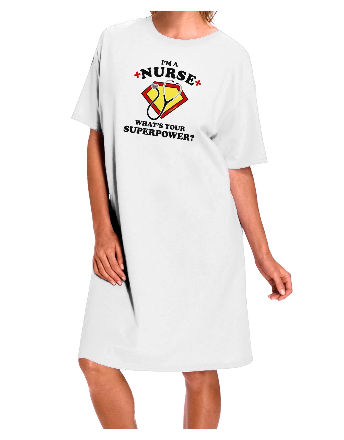 Nurse - Superpower 2.25" Round Pin Button-Round Pin Button-TooLoud-White-One-Size-Fits-Most-Davson Sales