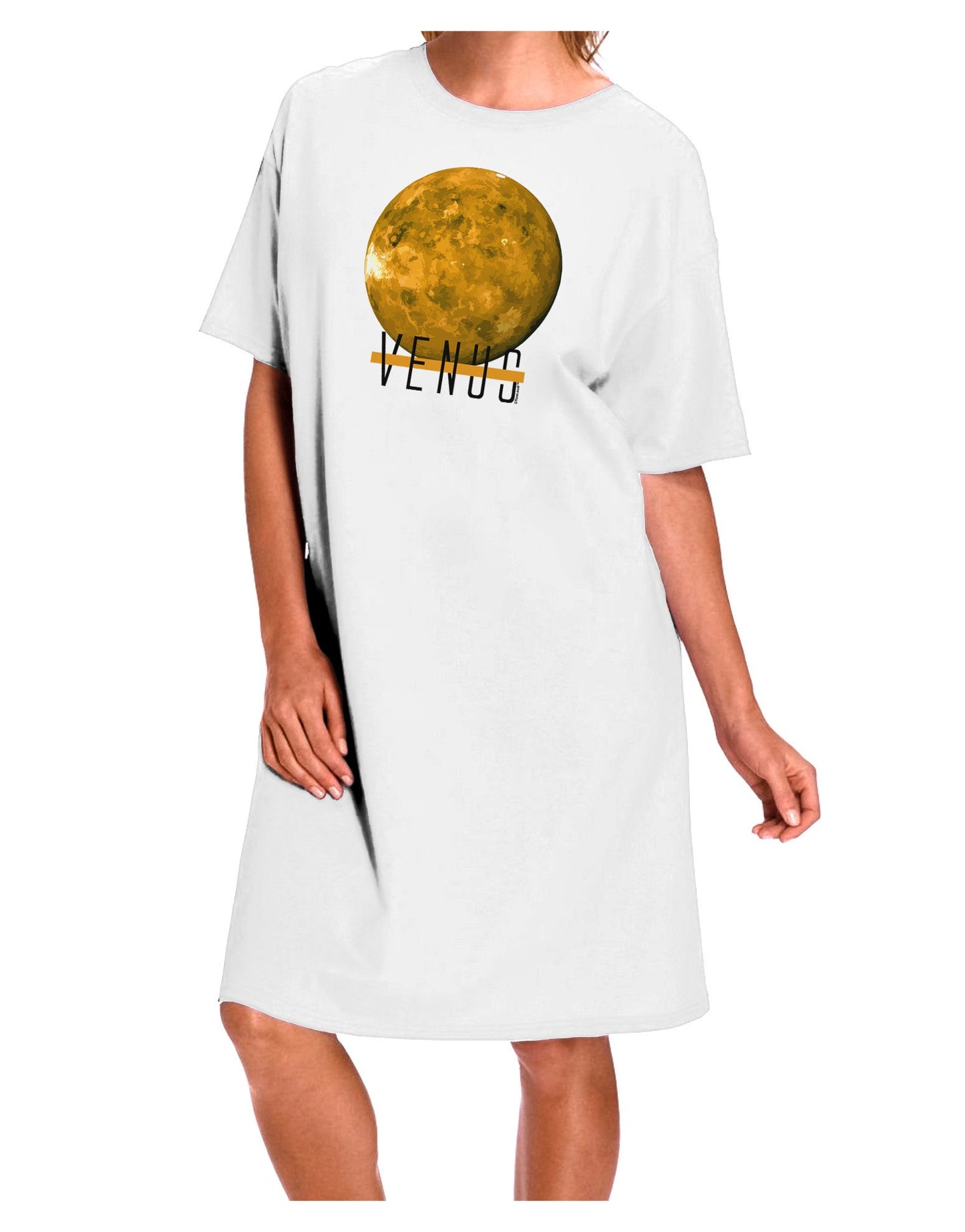 Planet Venus Text Adult Wear Around Night Shirt and Dress-Night Shirt-TooLoud-White-One-Size-Fits-Most-Davson Sales
