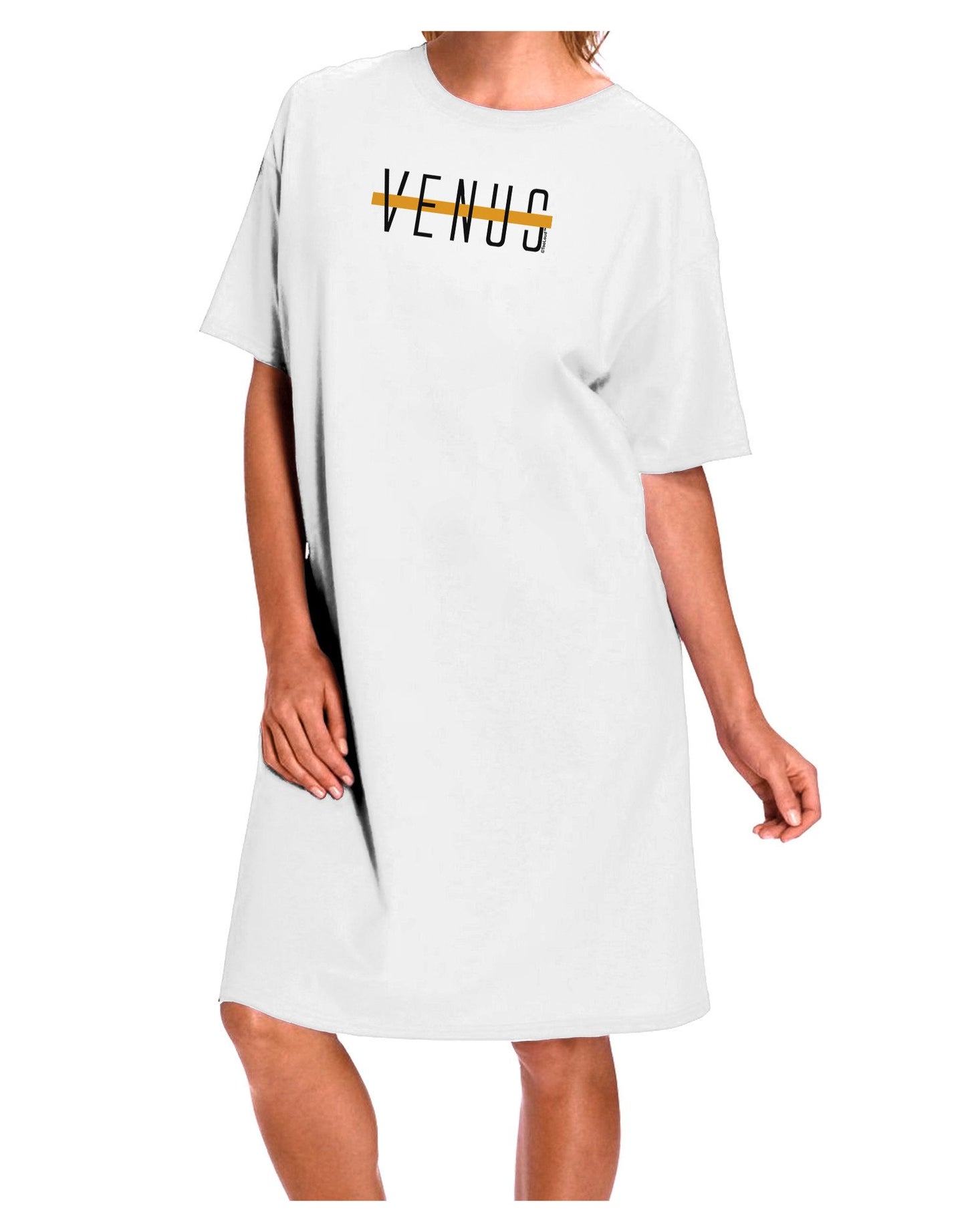 Planet Venus Text Only Adult Wear Around Night Shirt and Dress-Night Shirt-TooLoud-White-One-Size-Fits-Most-Davson Sales