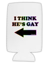 I Think He's Gay Left Collapsible Neoprene Tall Can Insulator by TooLoud-Can & Bottle Sleeves-TooLoud-White-Davson Sales