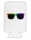 Pride Rainbow Glasses Collapsible Neoprene Tall Can Insulator by TooLoud-TooLoud-White-Davson Sales