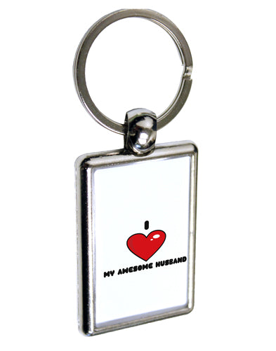 I Heart My Awesome Husband Keychain Key Ring by TooLoud-TooLoud-Davson Sales