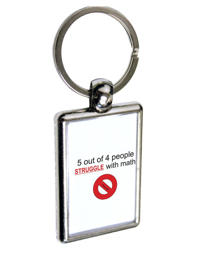 5 out of 4 People Funny Math Humor Keychain Key Ring by TooLoud-TooLoud-Davson Sales