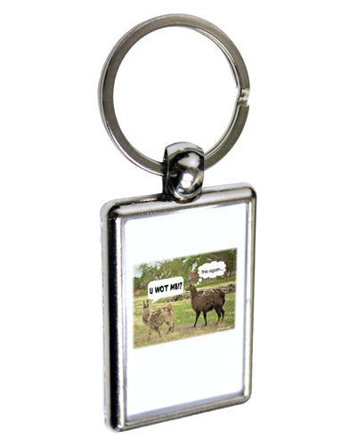 Angry Standing Llamas Keychain Key Ring by TooLoud-TooLoud-Davson Sales