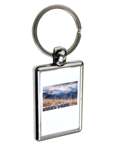 Pikes Peak CO Mountains Text Keychain Key Ring by TooLoud-TooLoud-Davson Sales