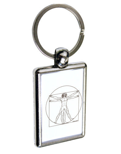 TooLoud Vitruvian Man Drawing Keychain Key Ring-TooLoud-Davson Sales