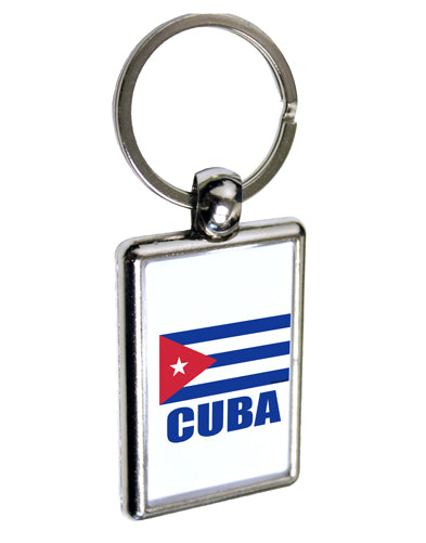 Cuba Flag Cuban Pride Keychain Key Ring by TooLoud-TooLoud-Davson Sales