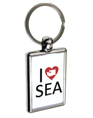 I Heart Seattle Keychain Key Ring-TooLoud-Davson Sales