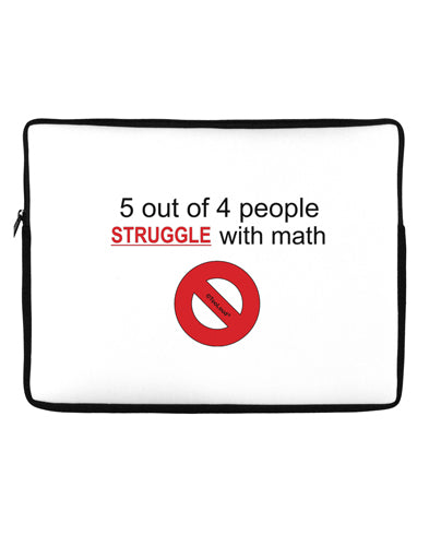 5 out of 4 People Funny Math Humor Neoprene laptop Sleeve 10 x 14 inch Landscape by TooLoud-Laptop Sleeve-TooLoud-Davson Sales