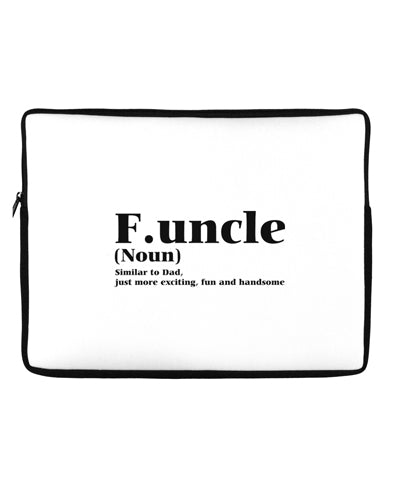 Funcle - Fun Uncle Neoprene laptop Sleeve 10 x 14 inch Landscape by TooLoud-Laptop Sleeve-TooLoud-Davson Sales