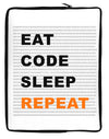 Eat Sleep Code Repeat Neoprene laptop Sleeve 10 x 14 inch Portrait by TooLoud-Laptop Sleeve-TooLoud-Davson Sales