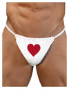 Big Red Heart Valentine's Day Mens G-String Underwear-Mens G-String-LOBBO-White-Small/Medium-Davson Sales