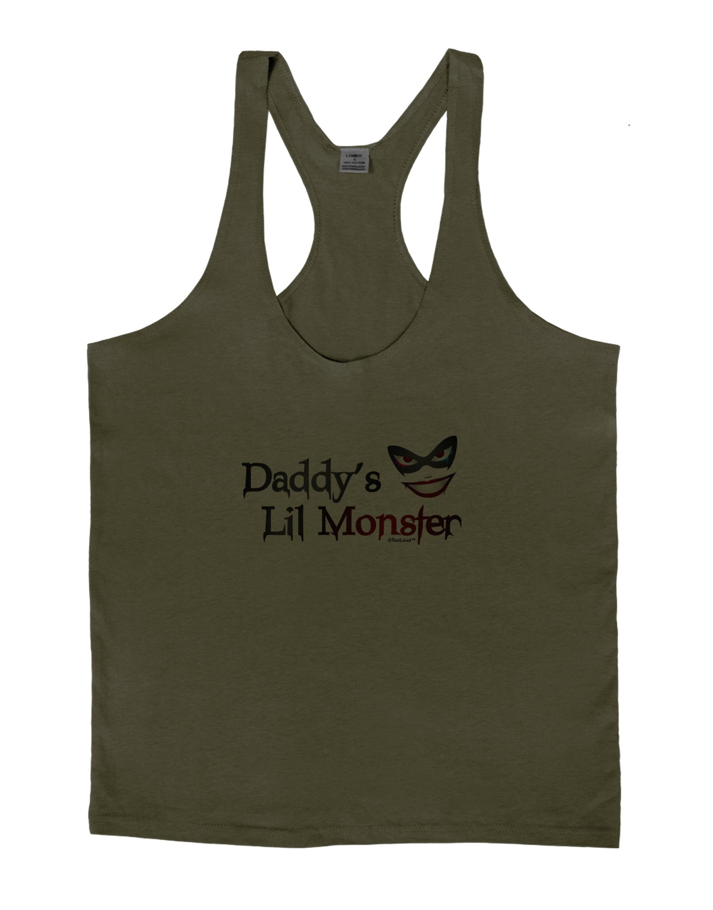 Daddys Lil Monster Mens String Tank Top-Men's String Tank Tops-LOBBO-Army-Green-Small-Davson Sales