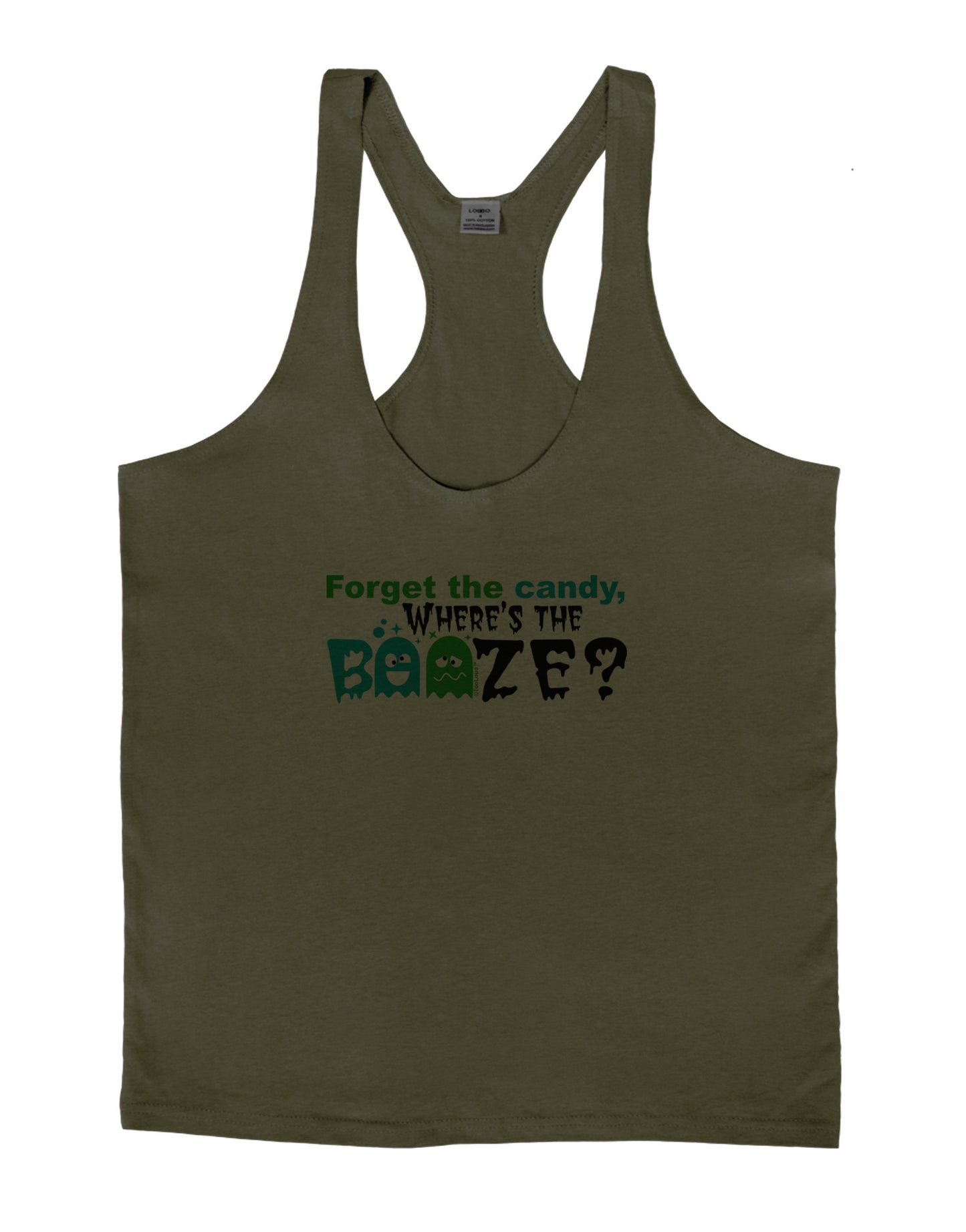 TooLoud Where's The Booze Mens String Tank Top-Men's String Tank Tops-LOBBO-Army-Green-Small-Davson Sales