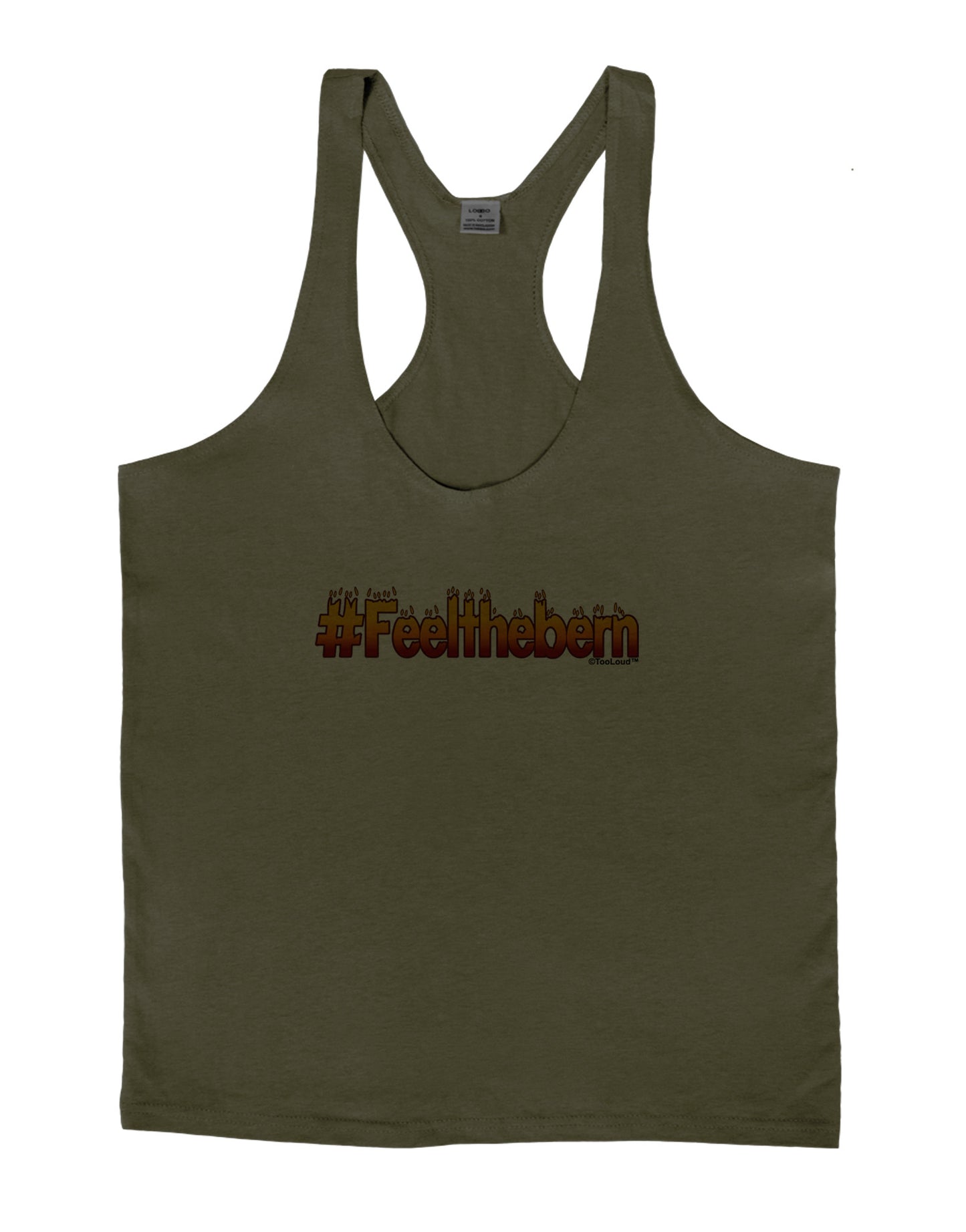 Hashtag Feelthebern Mens String Tank Top-Men's String Tank Tops-LOBBO-Army-Green-Small-Davson Sales