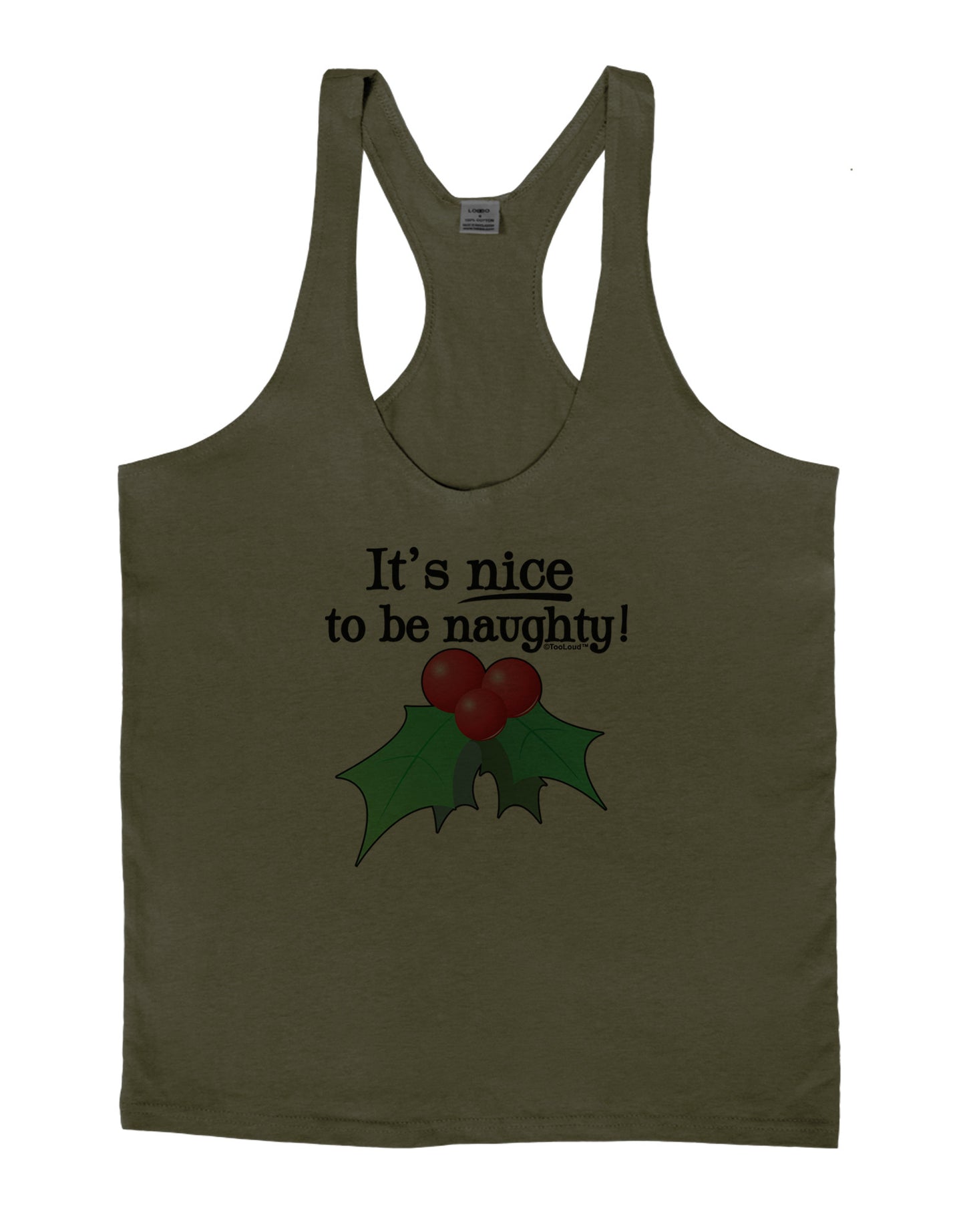 Nice to be Naughty Mens String Tank Top-Men's String Tank Tops-LOBBO-Army-Green-Small-Davson Sales