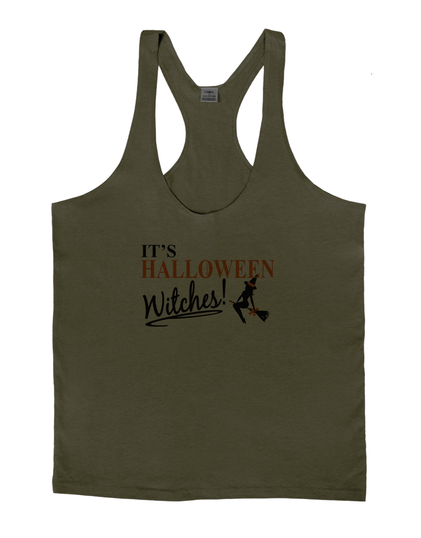 It's Halloween Witches Mens String Tank Top-Men's String Tank Tops-LOBBO-Army-Green-Small-Davson Sales