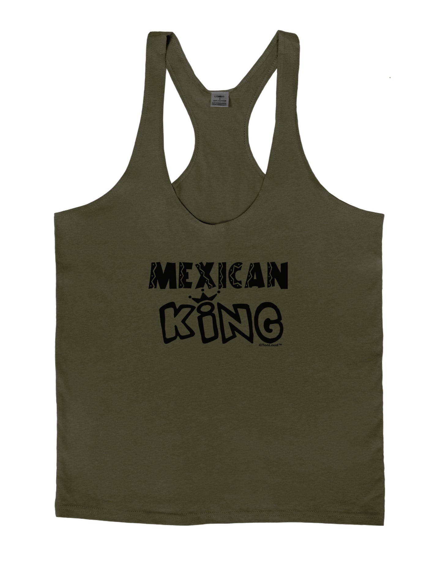 Mexican King - Cinco de Mayo Mens String Tank Top-Men's String Tank Tops-LOBBO-Army-Green-Small-Davson Sales