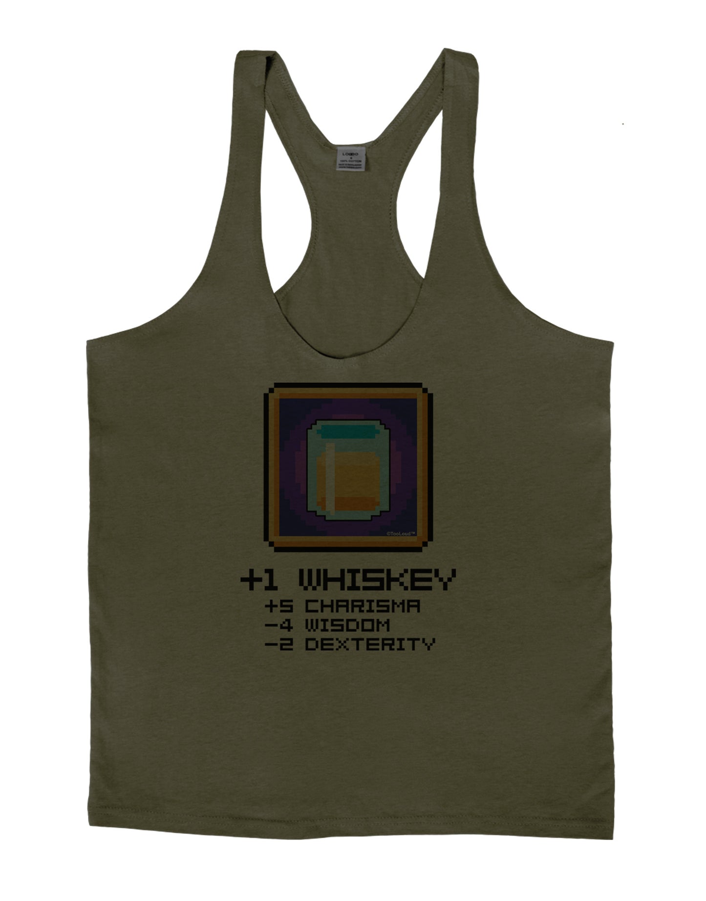 Pixel Whiskey Item Mens String Tank Top-Men's String Tank Tops-LOBBO-Army-Green-Small-Davson Sales