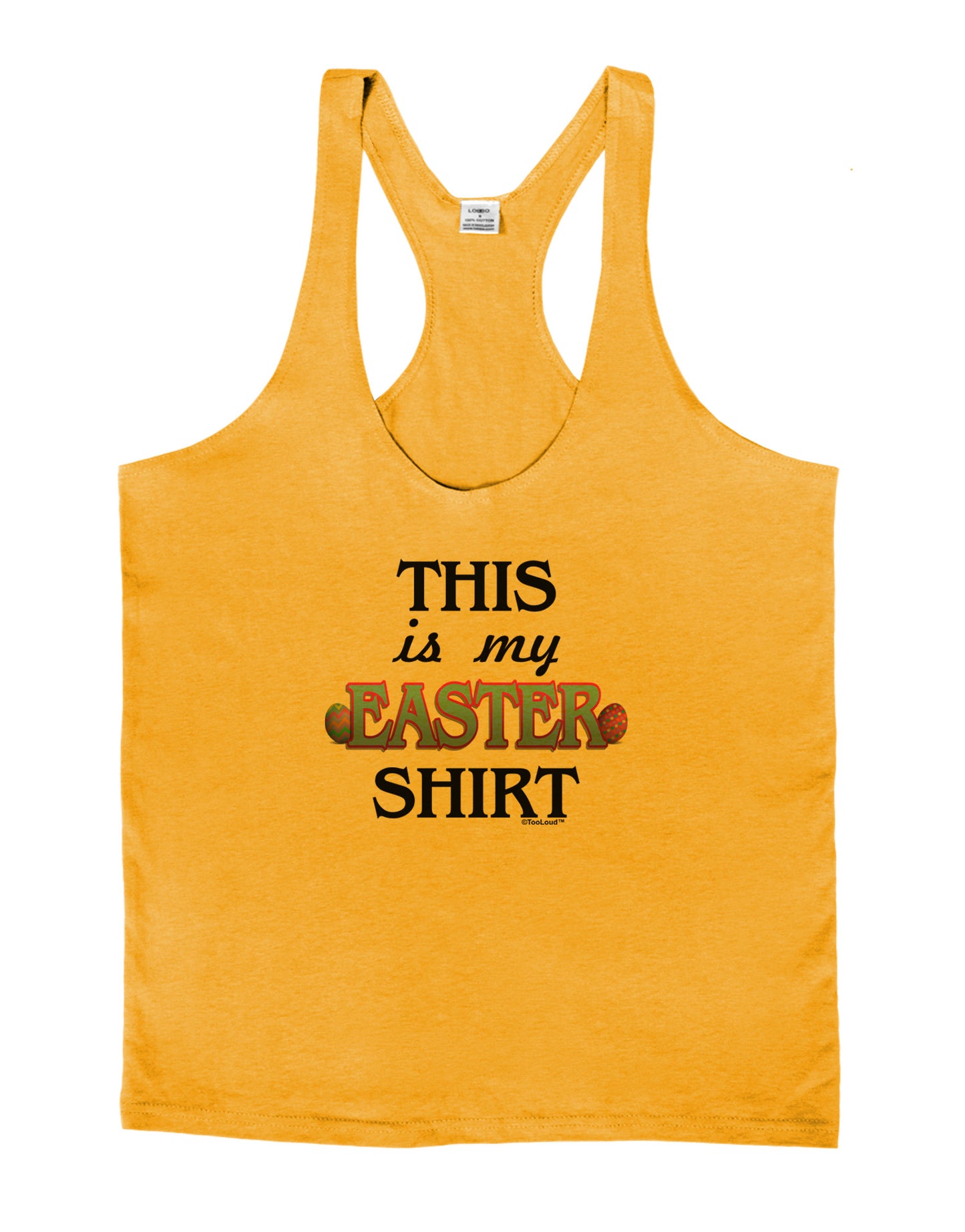 This Is My Easter Shirt Mens String Tank Top-Men's String Tank Tops-LOBBO-Gold-Small-Davson Sales