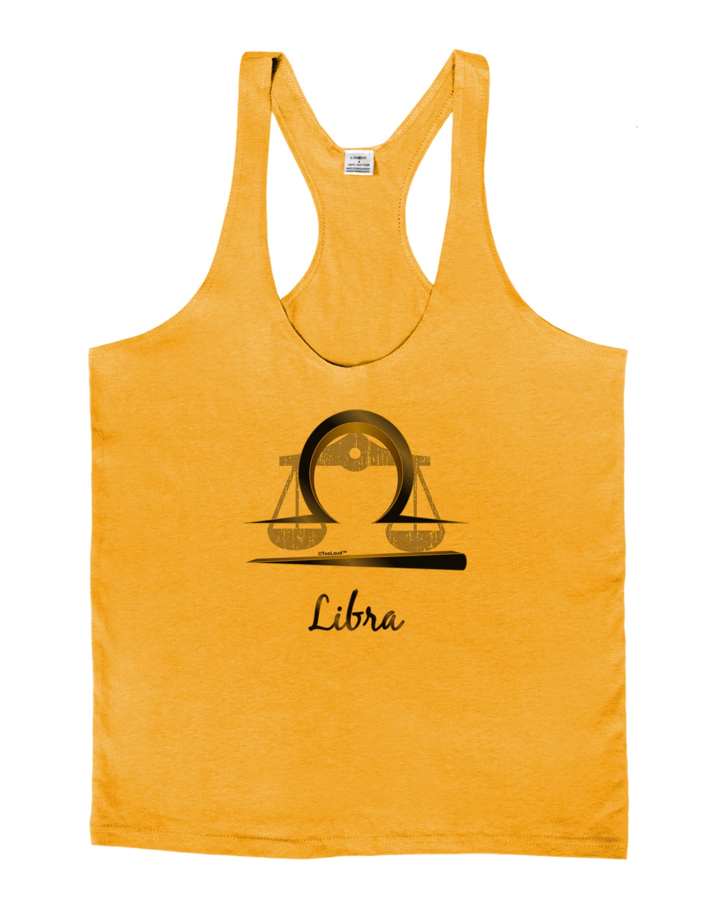 Libra Symbol Mens String Tank Top-Men's String Tank Tops-LOBBO-Gold-Small-Davson Sales