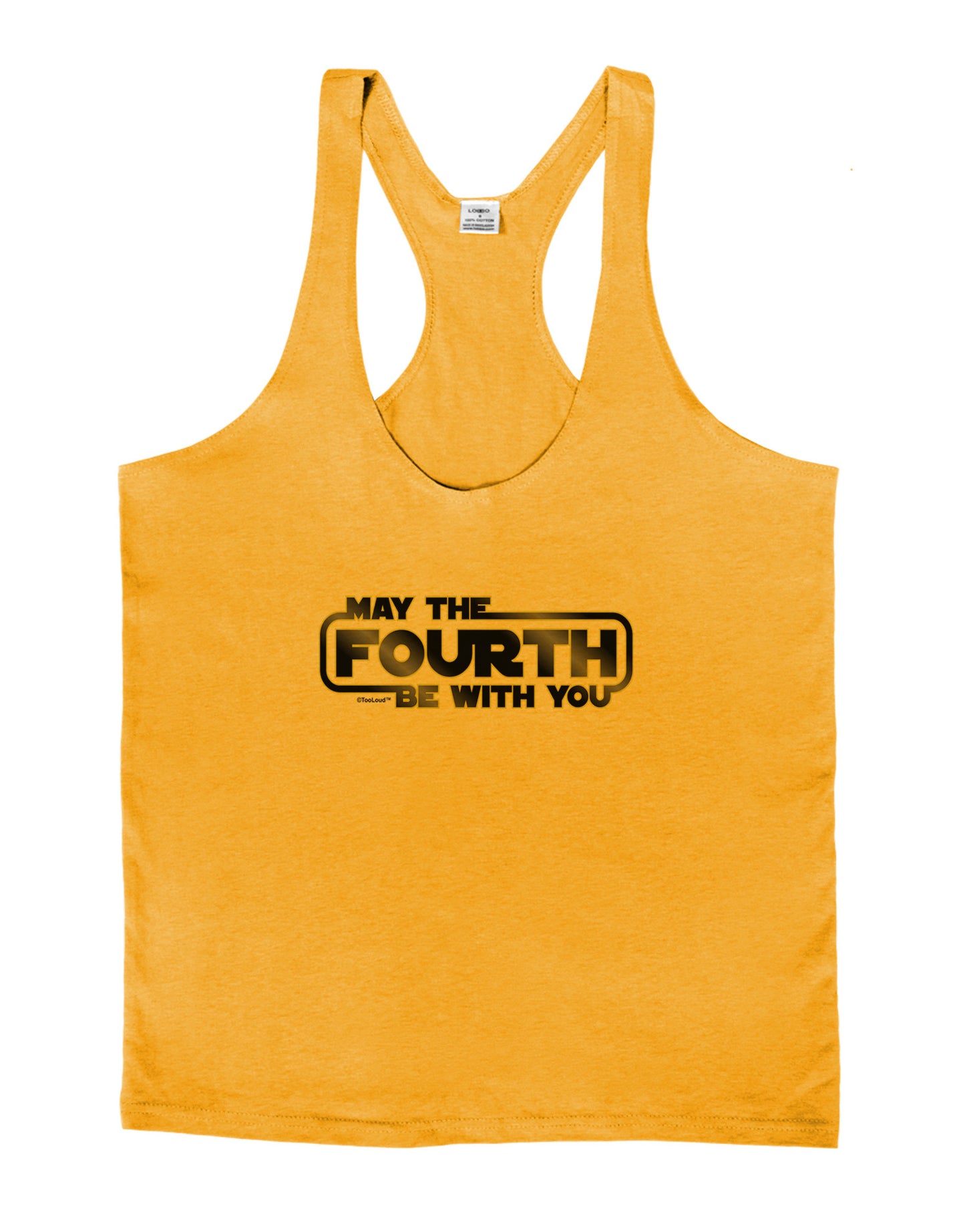 May The Fourth Be With You Mens String Tank Top-Men's String Tank Tops-LOBBO-Gold-Small-Davson Sales