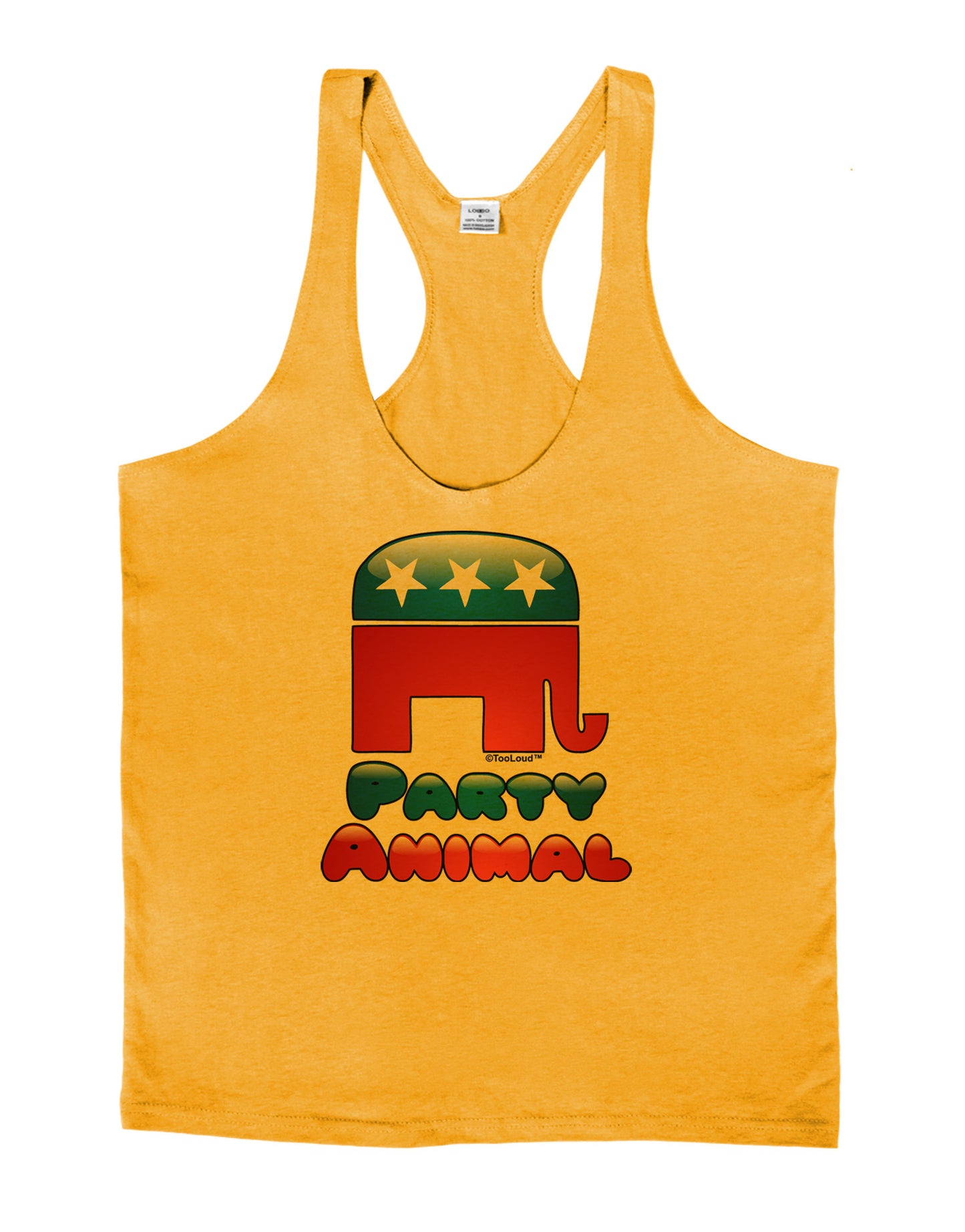 Republican Party Animal Mens String Tank Top-Men's String Tank Tops-LOBBO-Gold-Small-Davson Sales