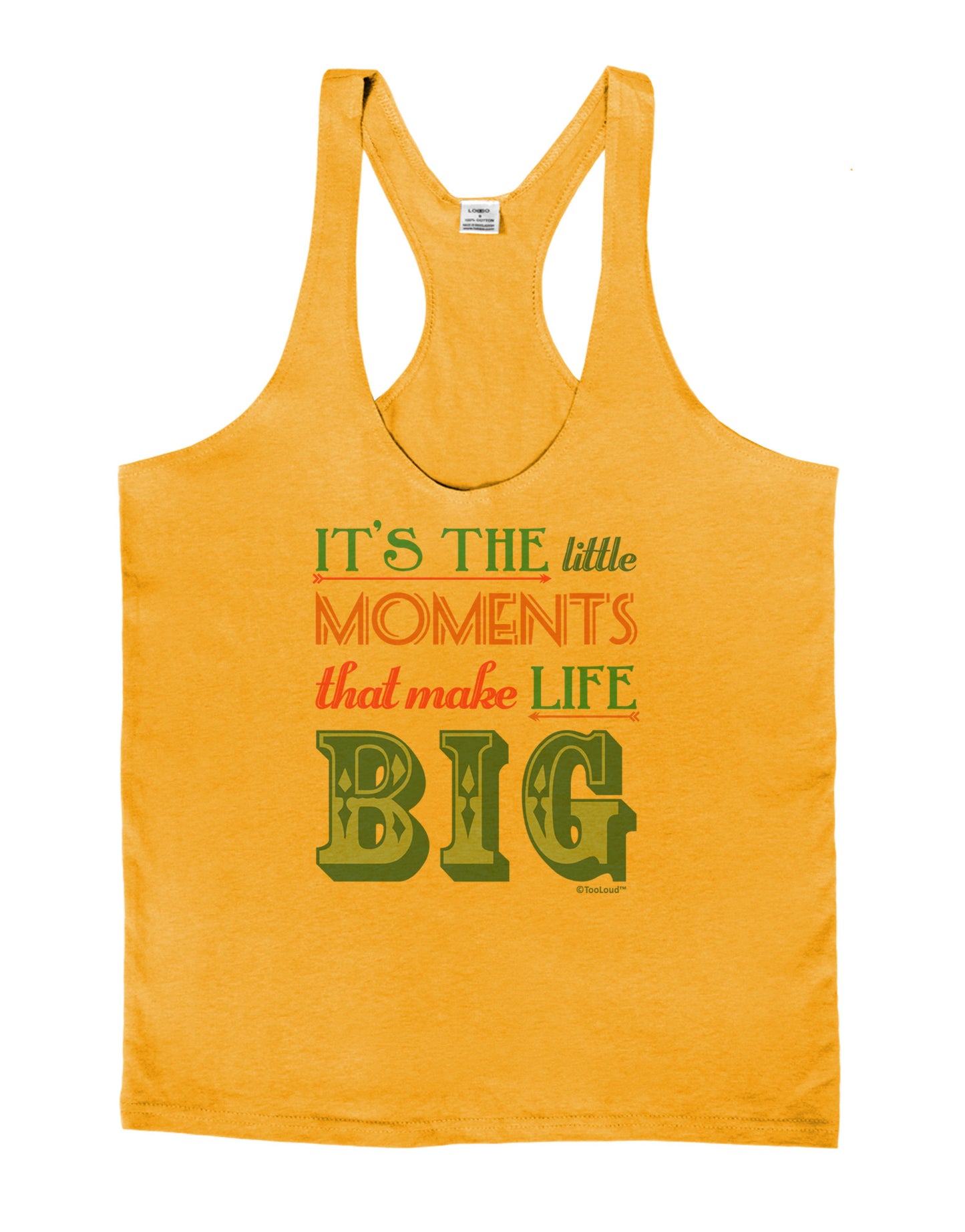It’s the Little Moments that Make Life Big - Color Mens String Tank Top-Men's String Tank Tops-LOBBO-Gold-Small-Davson Sales