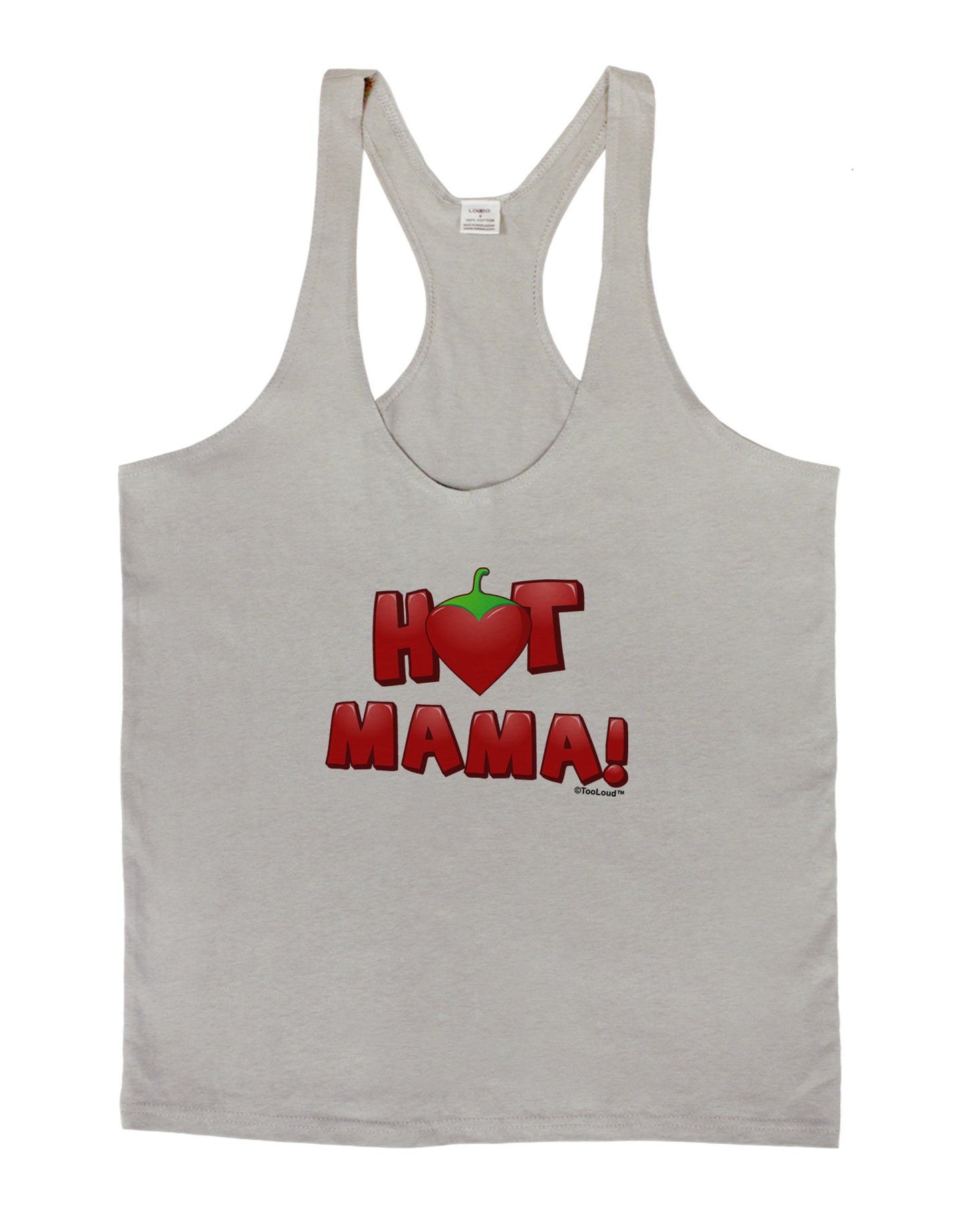 Hot Mama Chili Heart Mens String Tank Top-Men's String Tank Tops-LOBBO-Light-Gray-Small-Davson Sales
