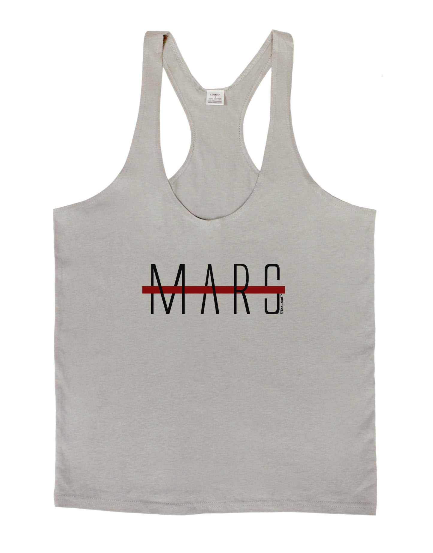 Planet Mars Text Only Mens String Tank Top-Men's String Tank Tops-LOBBO-Light-Gray-Small-Davson Sales