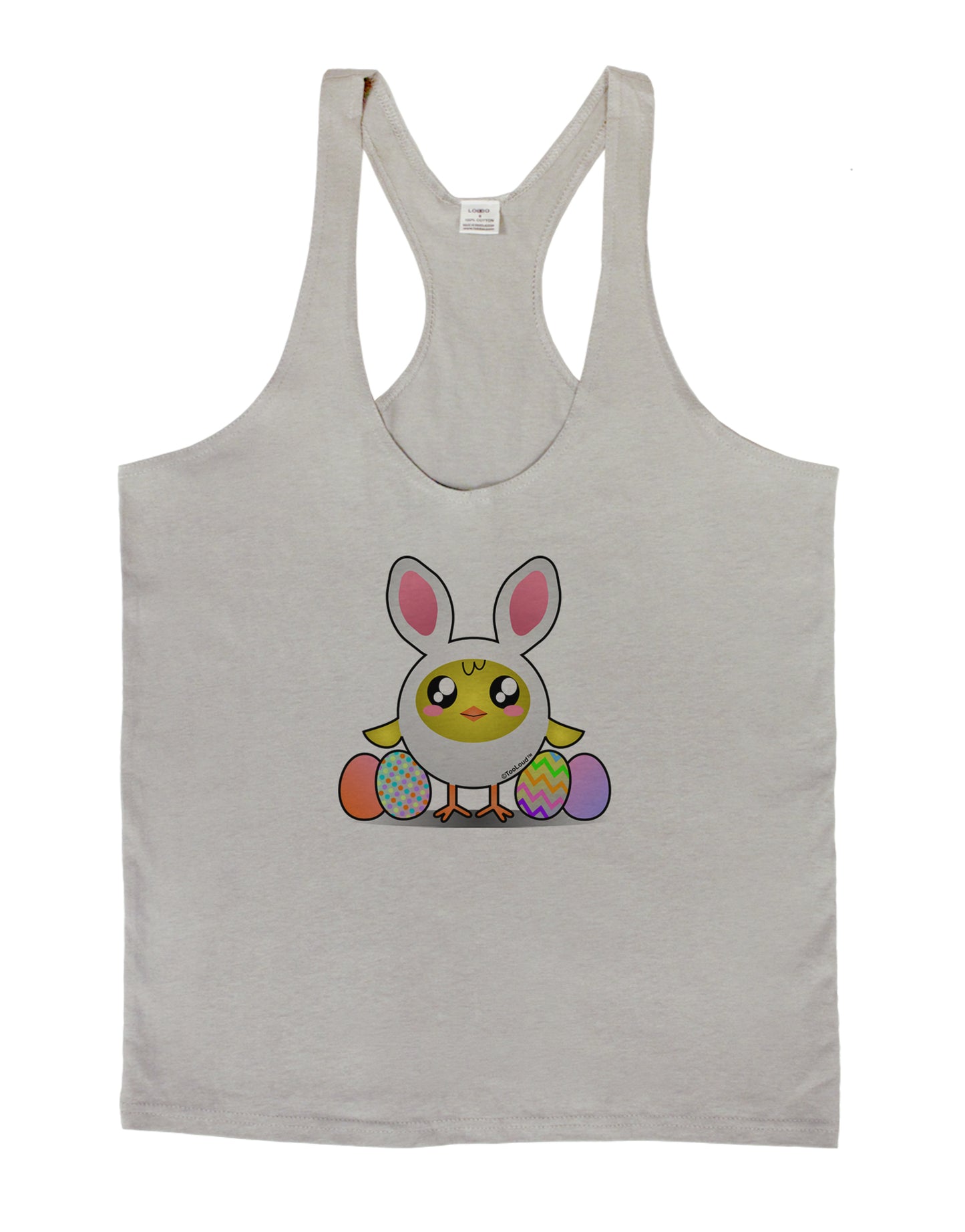 Chick In Bunny Costume Mens String Tank Top-Men's String Tank Tops-LOBBO-Light-Gray-Small-Davson Sales