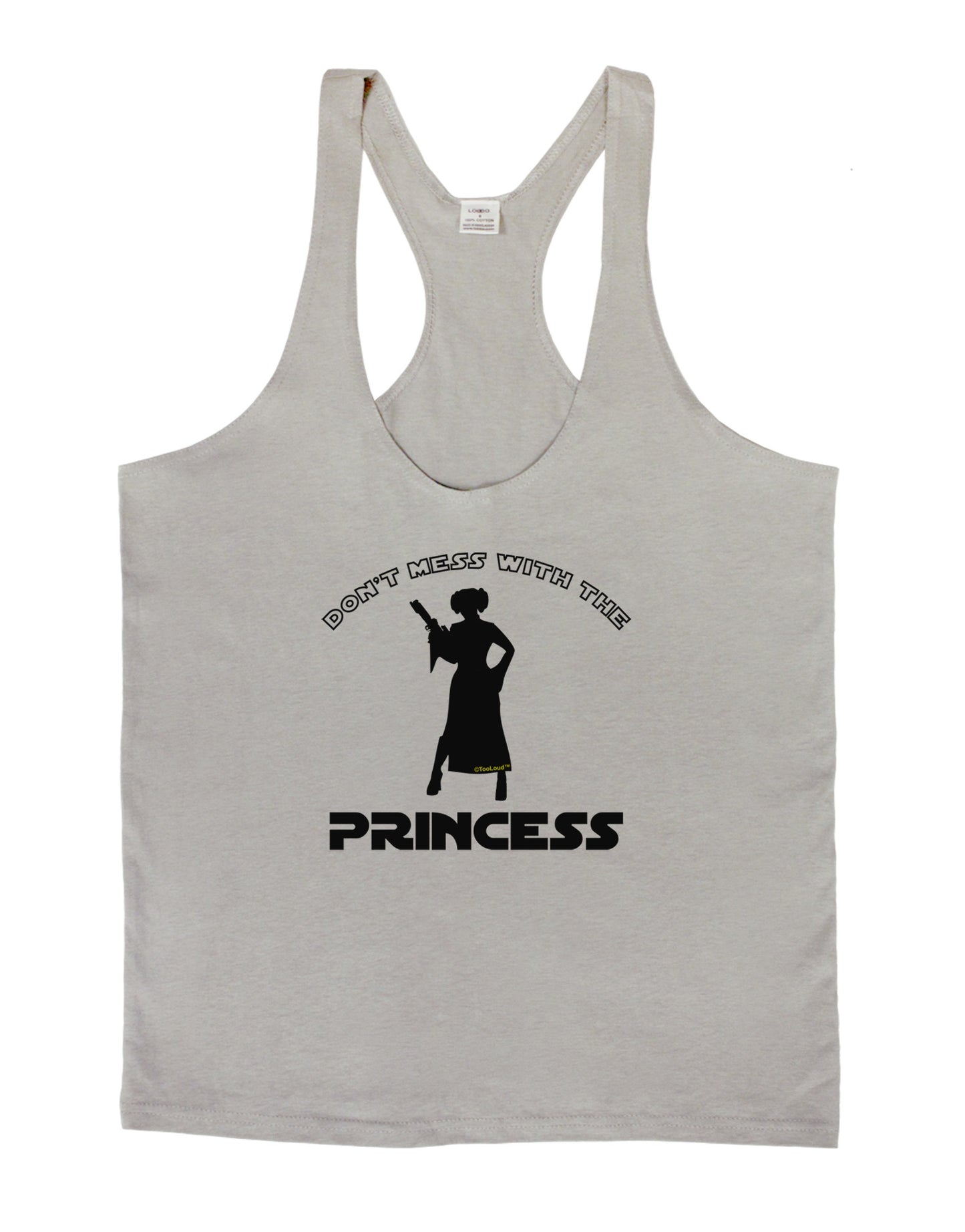 Don't Mess With The Princess Mens String Tank Top-Men's String Tank Tops-LOBBO-Light-Gray-Small-Davson Sales