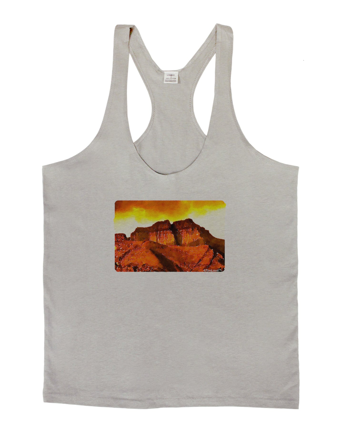 San Juan Mountain Range CO Mens String Tank Top-Men's String Tank Tops-LOBBO-Light-Gray-Small-Davson Sales