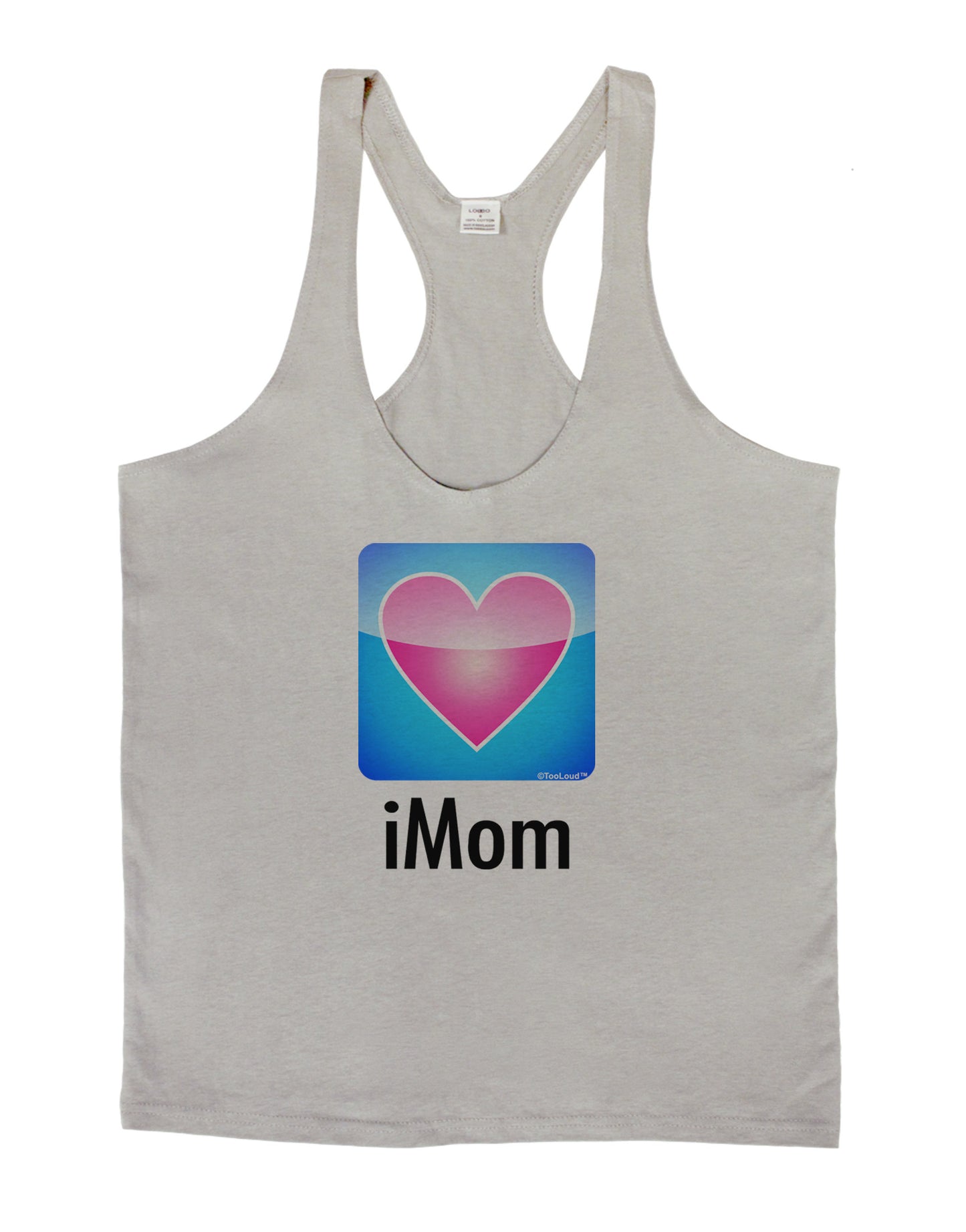 iMom - Mothers Day Mens String Tank Top-Men's String Tank Tops-LOBBO-Light-Gray-Small-Davson Sales