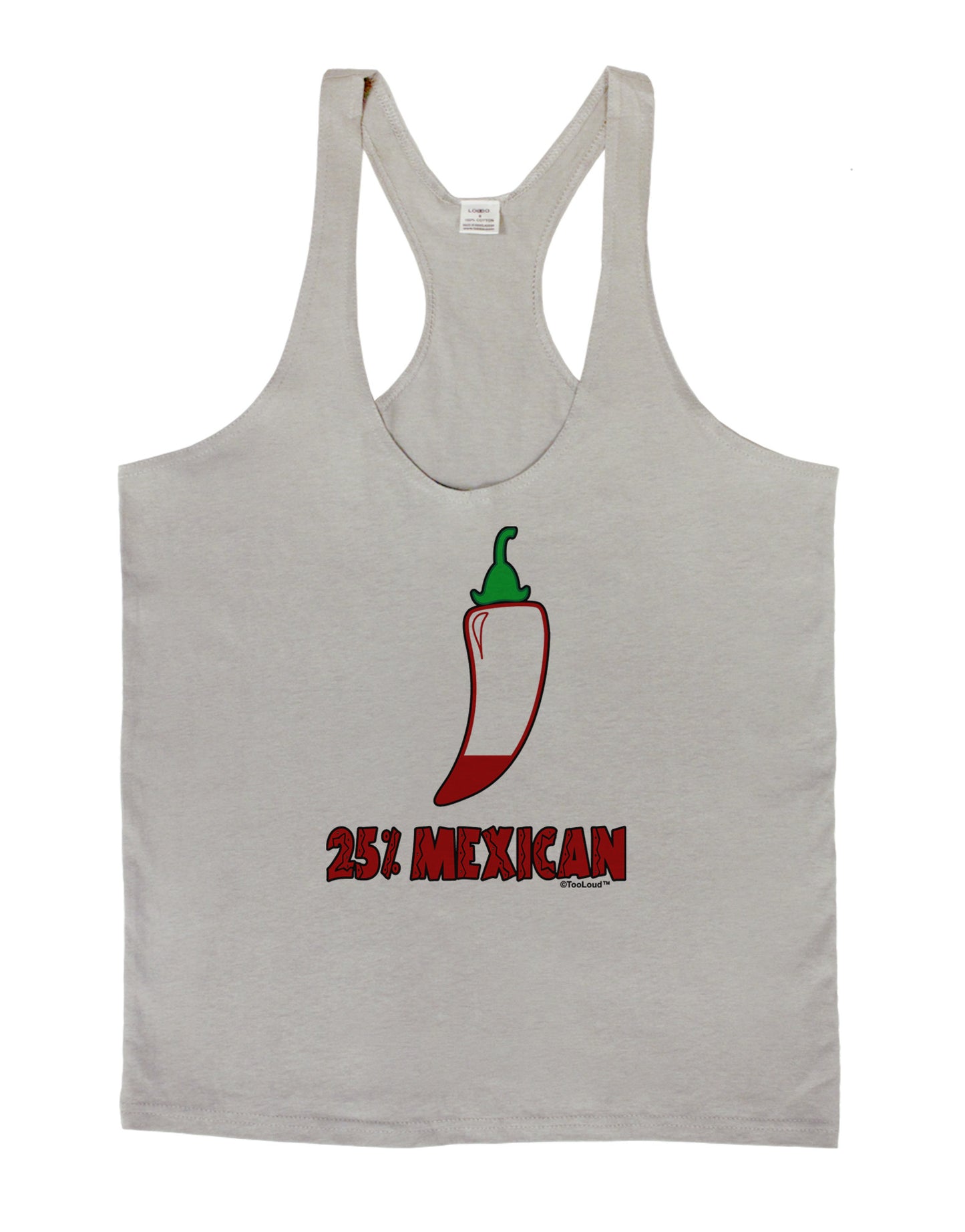 Twenty-Five Percent Mexican Mens String Tank Top-Men's String Tank Tops-LOBBO-Light-Gray-Small-Davson Sales
