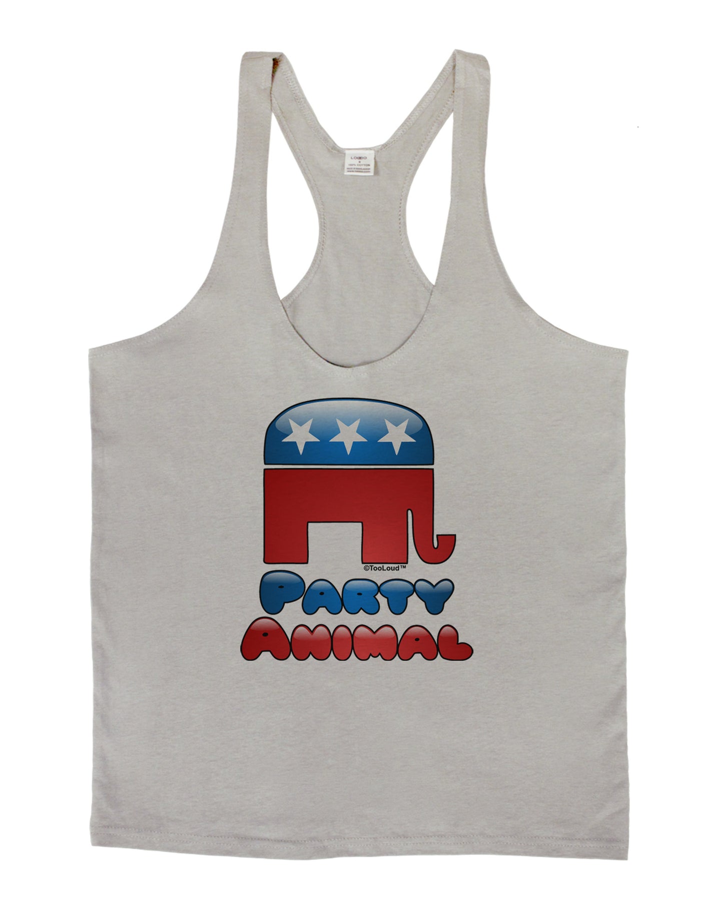 Republican Party Animal Mens String Tank Top-Men's String Tank Tops-LOBBO-Light-Gray-Small-Davson Sales