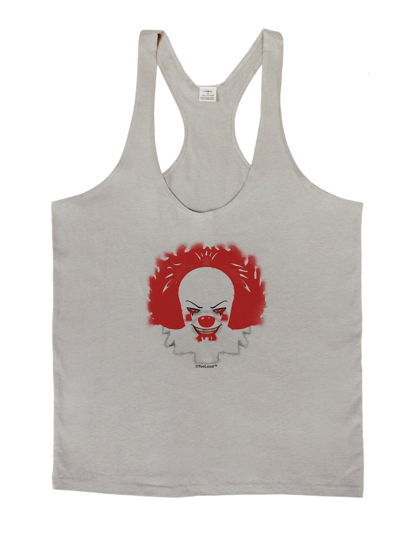 Extra Scary Clown Watercolor Mens String Tank Top-Men's String Tank Tops-LOBBO-Light-Gray-Small-Davson Sales