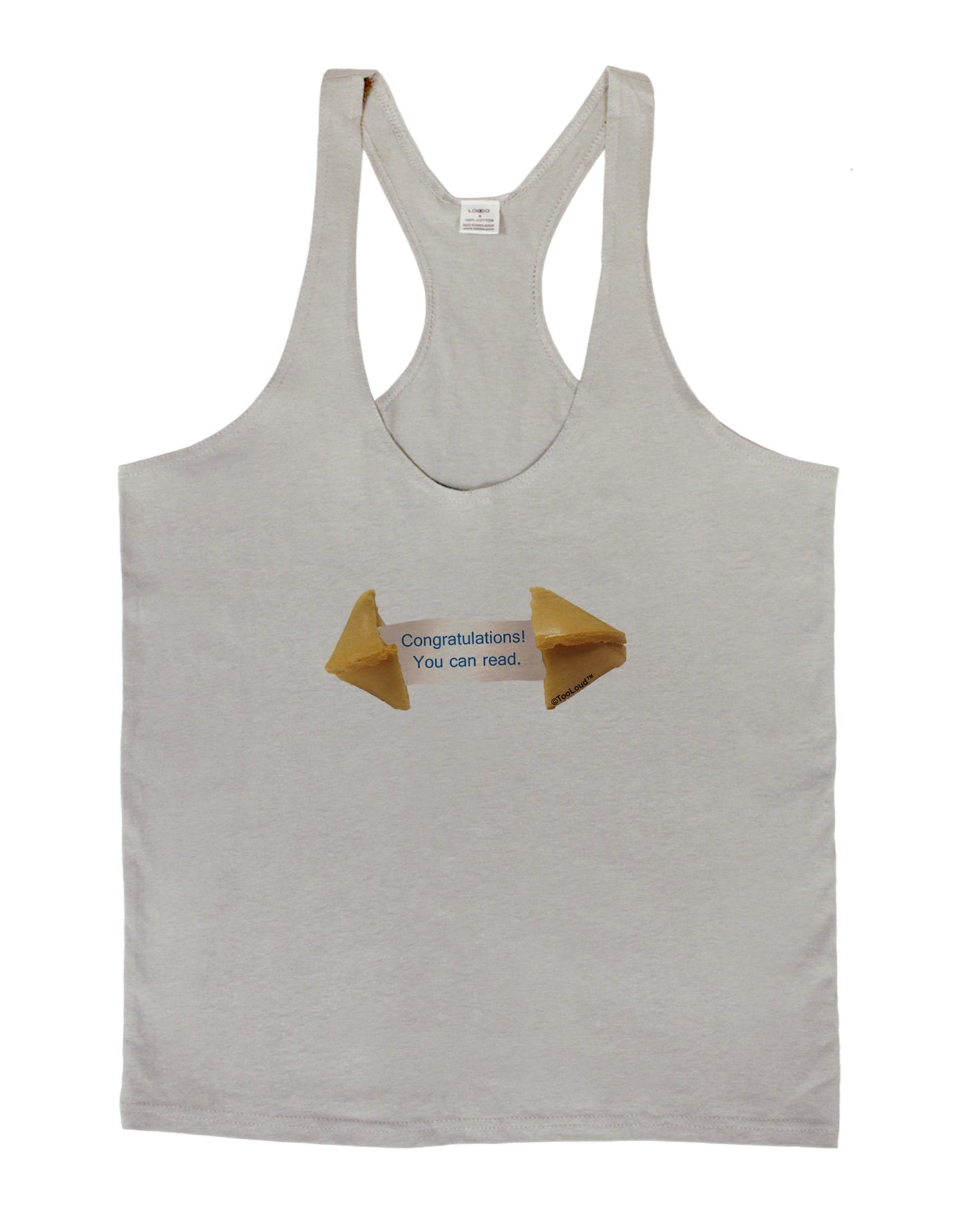 Sarcastic Fortune Cookie Mens String Tank Top-Men's String Tank Tops-LOBBO-Light-Gray-Small-Davson Sales