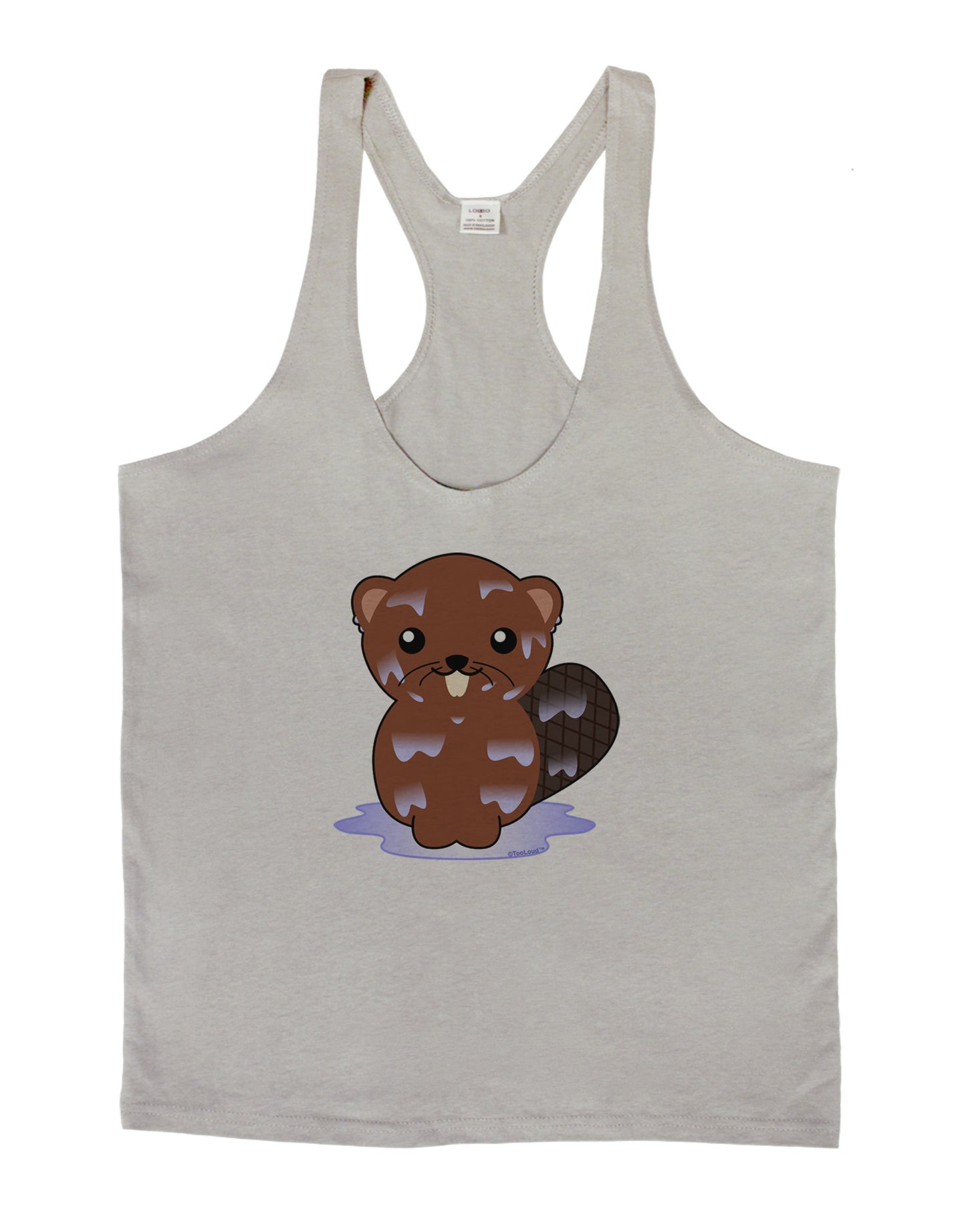 Cute Wet Beaver Mens String Tank Top-Men's String Tank Tops-LOBBO-Light-Gray-Small-Davson Sales