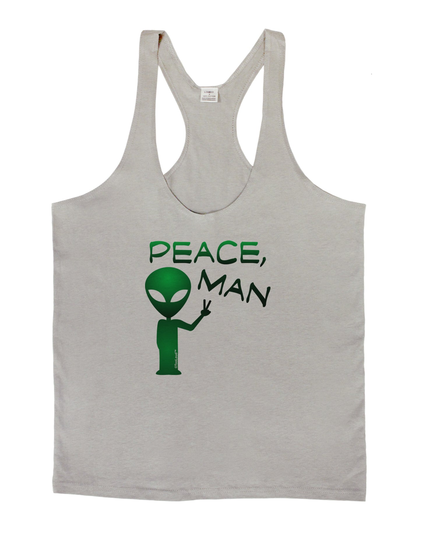 Peace Man Alien Mens String Tank Top-Men's String Tank Tops-LOBBO-Light-Gray-Small-Davson Sales