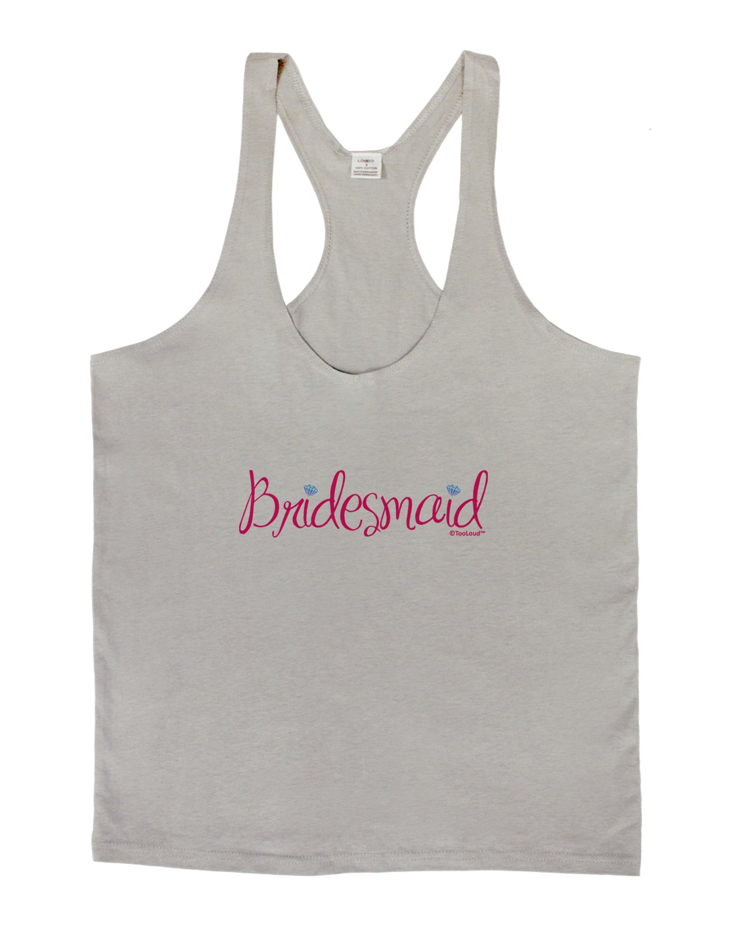 Bridesmaid Design - Diamonds - Color Mens String Tank Top-Men's String Tank Tops-LOBBO-Light-Gray-Small-Davson Sales