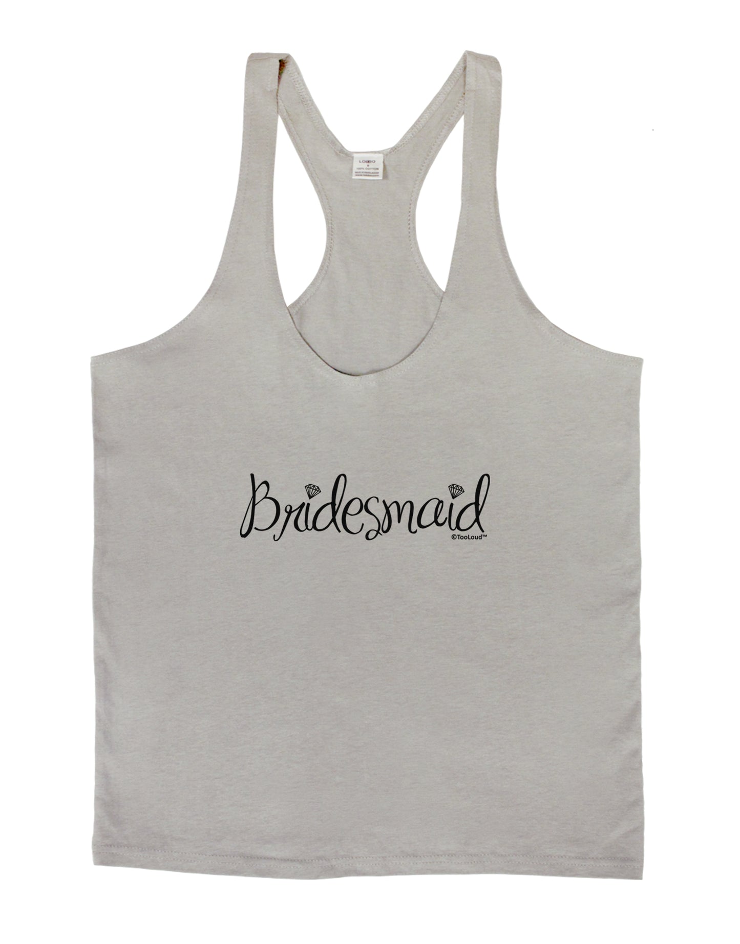 Bridesmaid Design - Diamonds Mens String Tank Top-Men's String Tank Tops-LOBBO-Light-Gray-Small-Davson Sales