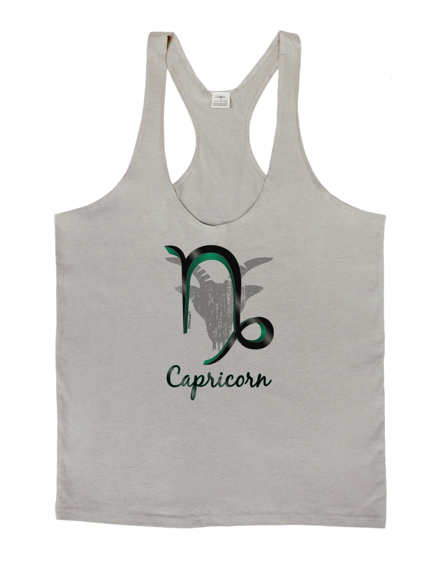 Capricorn Symbol Mens String Tank Top-Men's String Tank Tops-LOBBO-Light-Gray-Small-Davson Sales
