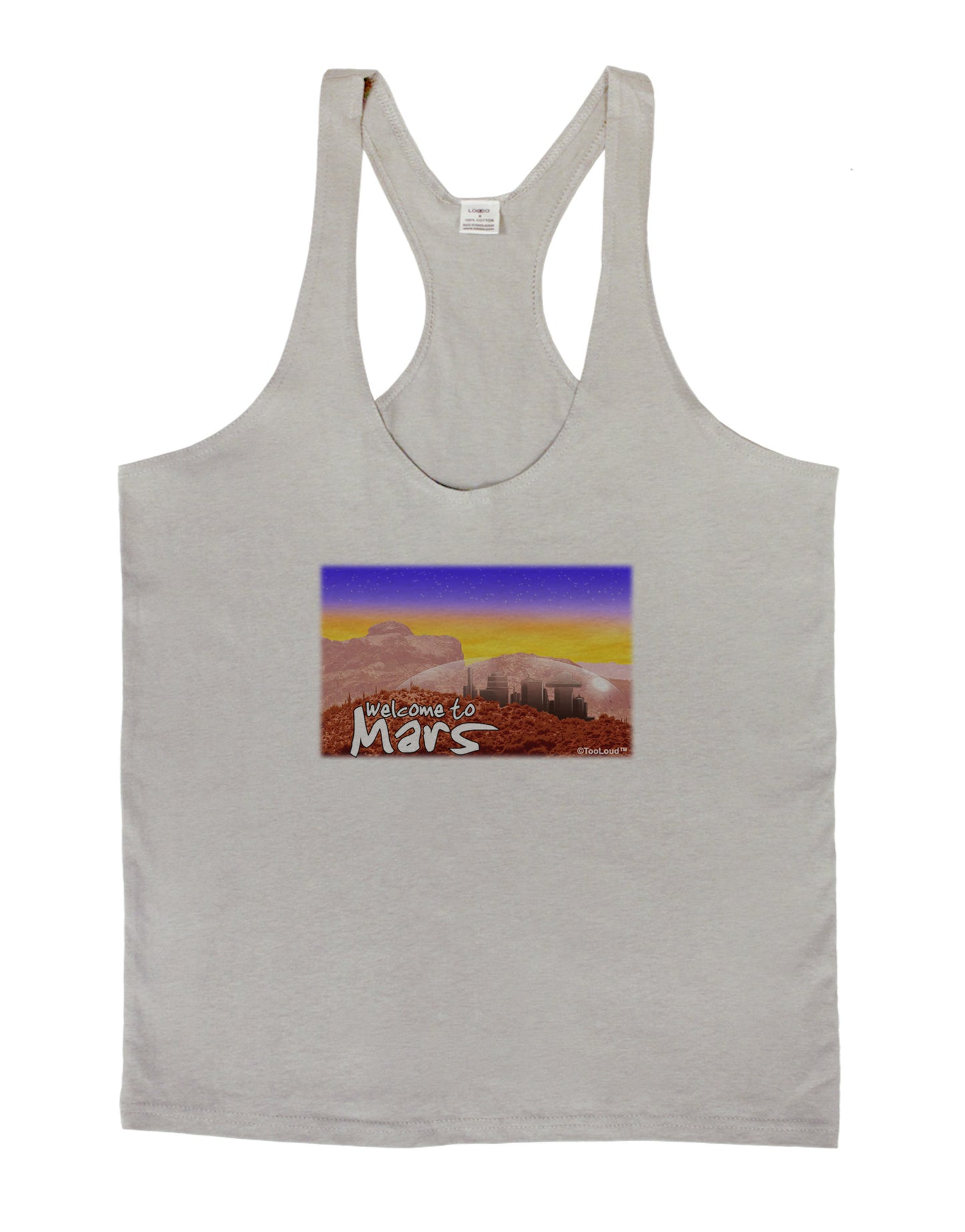 Welcome to Mars Mens String Tank Top-Men's String Tank Tops-LOBBO-Light-Gray-Small-Davson Sales
